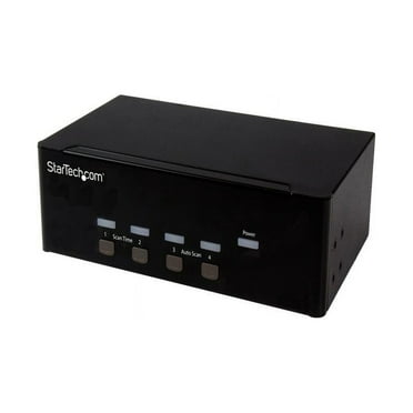 StarTech.com 4-port KVM Switch with Dual VGA and 2-port USB Hub - USB 2.0