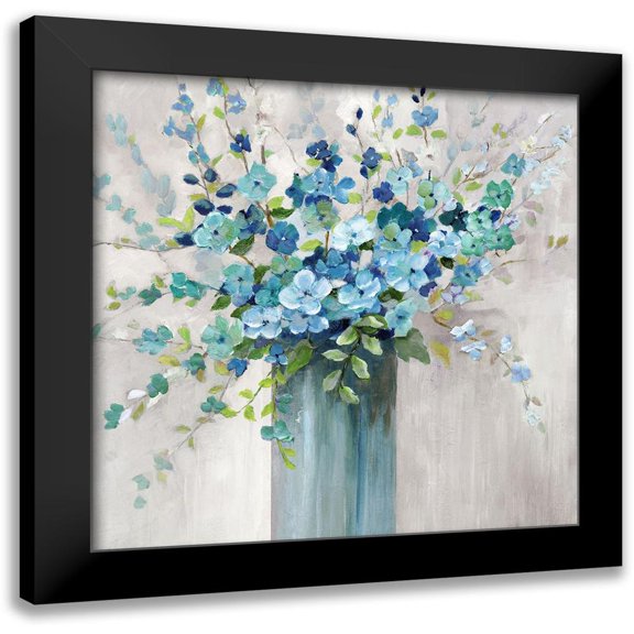 Nan 12x12 Black Modern Framed Museum Art Print Titled - Sea Isle Wildflowers