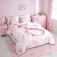 thumbnail image 2 of Erosebridal Girl Personalized Gifts 7-Piece Twin Bedding Sets,Alphabet S Bedding Comforter Set For Kids,Reversible pink, 2 of 7