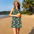 thumbnail image 3 of Balery Colorful Mallard Duck Vestidos de verano para mujer con estampado: vestido holgado sin mangas, vestido playero informal y cómodo para días calurosos., 3 of 7