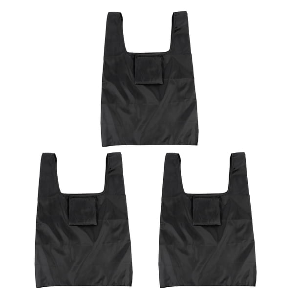 EeaseMX 3 bolsas de compras de gran capacidad, plegables, para exteriores (negro)