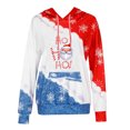 thumbnail image 4 of Pntutb Ladies Casual Christmas Print Capucha Pocket Color Block Sudadera de manga larga top Pntutb Pntutb-7703, 4 of 4