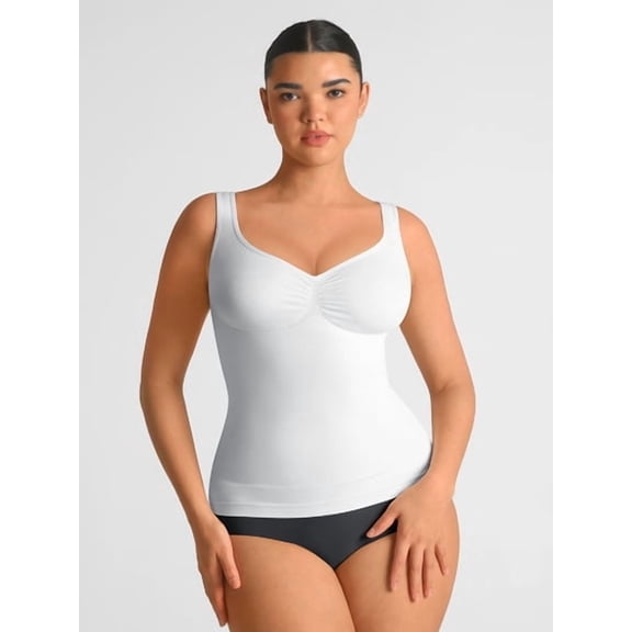 FeelinGirl Bust Support Waist And Abdomen Control Shape Wide Straps Tank