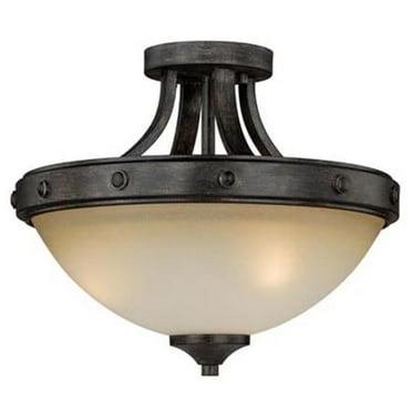 Halifax 2L Semi-Flush Mount - Aged Walnut