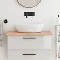 thumbnail image 1 of vidaXL Bathroom Countertop Light Brown 80x60x(2-4) cm Treated Solid Wood, 1 of 5
