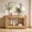 Brown, variant on 55-Inch Gold Console Table, Modern White Faux Marble Entryway Table with Geometric Metal Frame, Narrow Long Sofa Table for Living Room, Entrance, Hallway