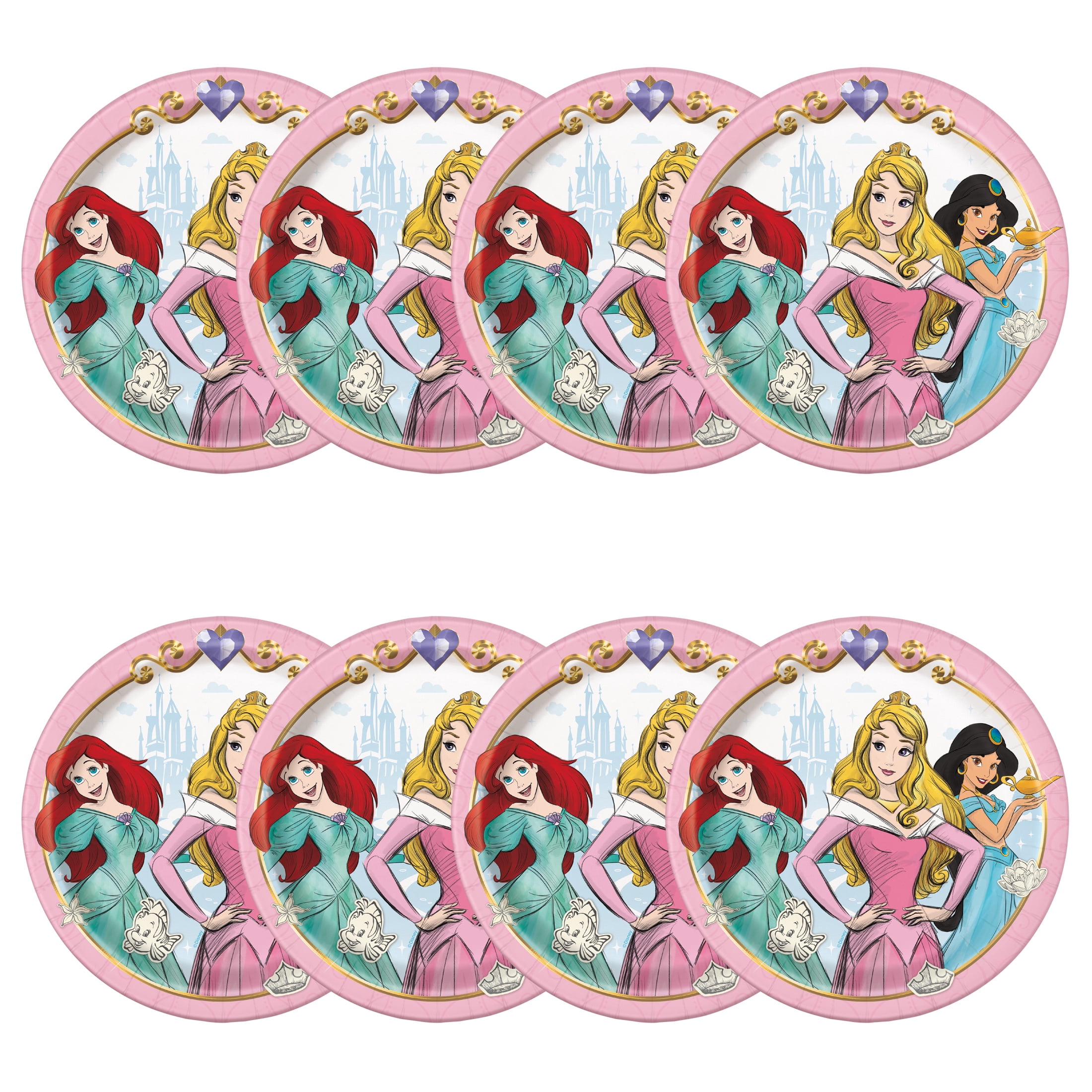 Disney Princess Paper Dessert Plates, 7in, 8ct