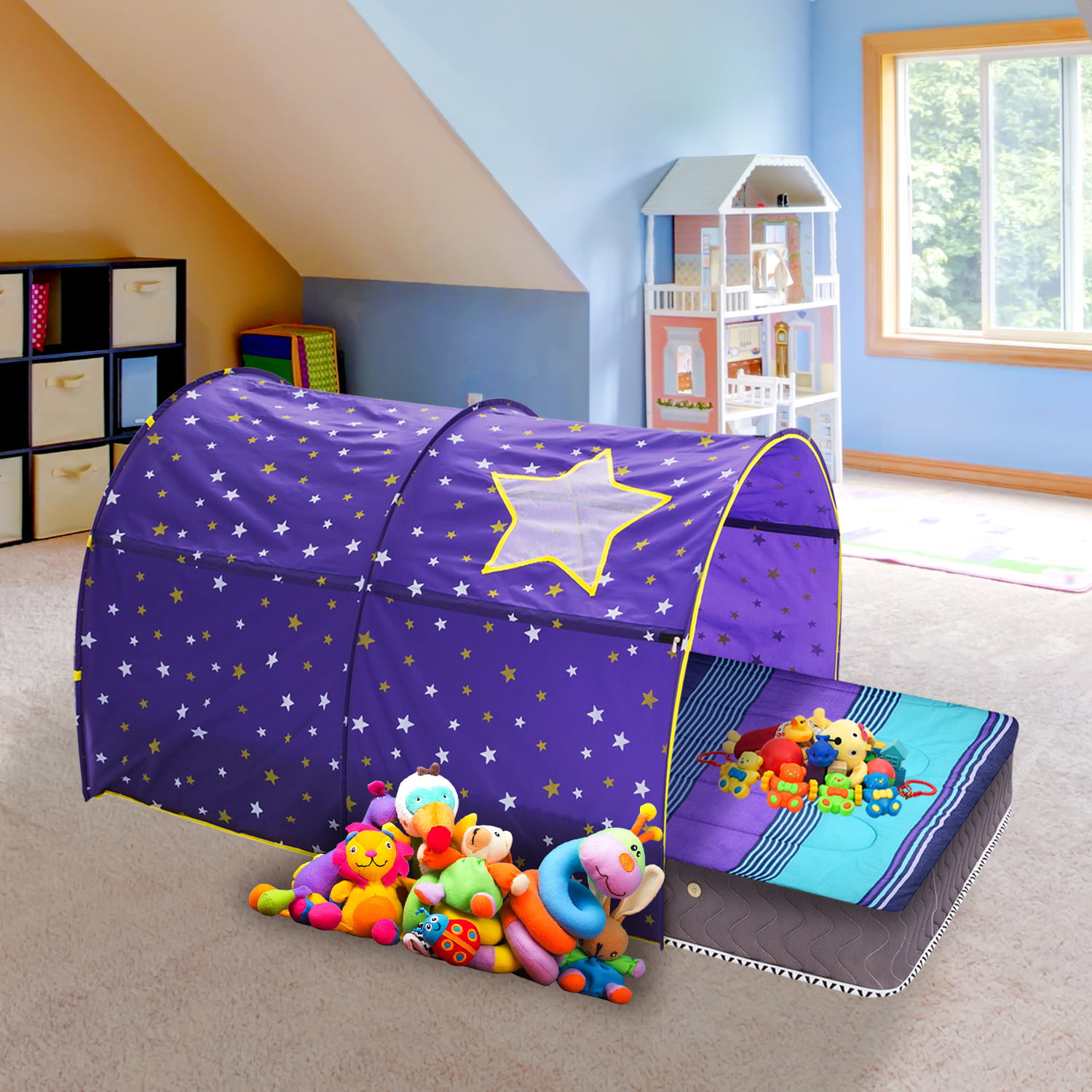 Kids Bed Tent Space Adventure Boys Pop up Play Tent Magic Playhouse Indoor Play 