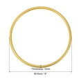 thumbnail image 2 of Uxcell 4" Round Metal Floral Hoop Frame Macrame Ring Wreath for Wedding Geometric Decor Party Gold Tone 2 Pack, 2 of 5