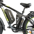 thumbnail image 6 of ORLMS 60V 25Ah Electric Bike for Adult, 3000W Peak Dual Motors, 26" x 4.0" Fat Tire City Commuter E-Bike with Hydraulic Brakes, 35MPH, 7-Speed, UL2849 Certified(Green), 6 of 8