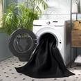 thumbnail image 6 of SAFAVIEH Braided Rishika Solid Machine Washable Reversible Area Rug, Black, 4' x 4' Square, 6 of 18