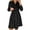 Black, variant on Women's Long Sleeved Single Breasted Shirt Corduroy Dress Long Skirt