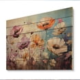 thumbnail image 2 of Designart "Meadow expressionistic Blooms" Floral Print on Natural Pine Wood, 2 of 5