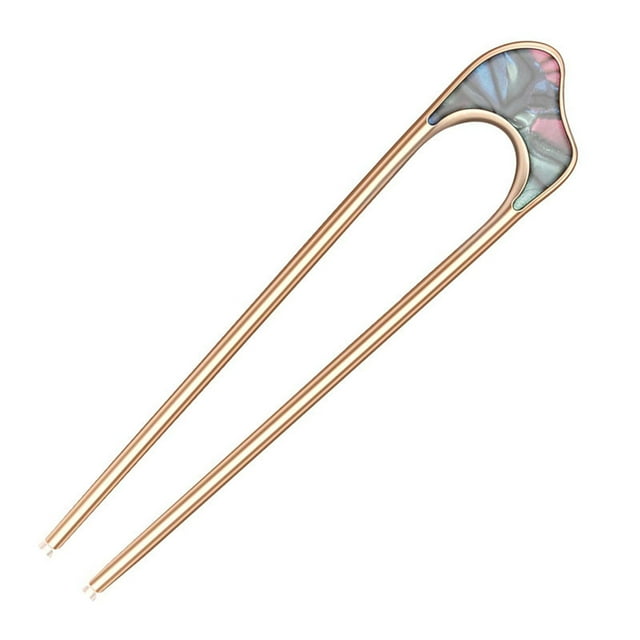 Riforla Épingles à Cheveux en Forme de U, Baguettes Rétro en Alliage, Fourchettes à Cheveux en Forme de U pour Femmes et Filles