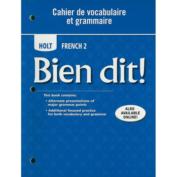Bien Dit French 2 Cahier De Vocabulaire Et Grammaire Answers Firwan's Guide to Gadgets