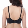 thumbnail image 4 of Curve Muse Womens Plus Size Minimizer Underwire Bra With Lace Embroidery-2 Pack-Butter Milk, Black-42DD, 4 of 7