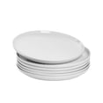 thumbnail image 2 of 10 Strawberry Street Double Line 10.5" Round Stoneware Dinner Plate, Set of 6, White, 2 of 6