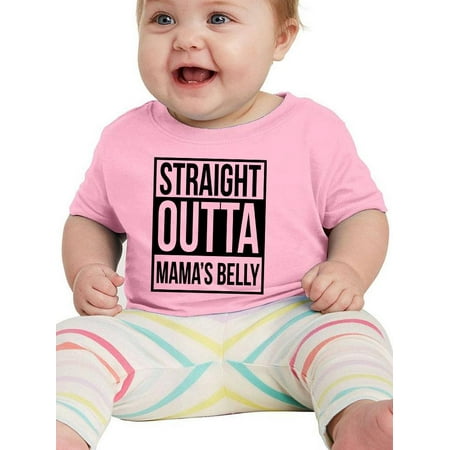 

Straight Outta Mama s Belly T-Shirt Infant -Smartprints Designs 6 Months