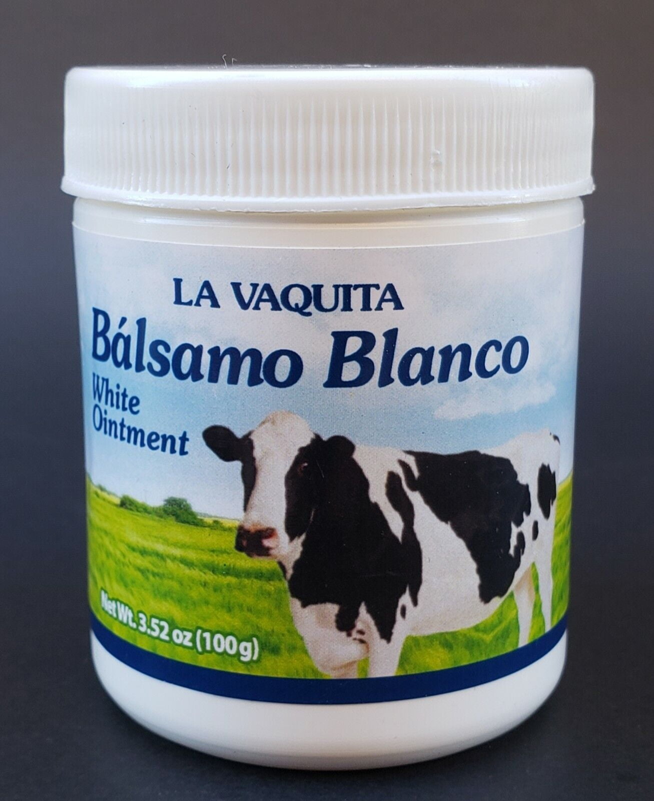 La vaquita Balsamo blanco, antiinflamatorio unguent 100 g-petrolatum, salicilato de metilo y aceite de eucalipto