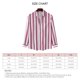 thumbnail image 4 of Men Striped Shirt Long Sleeve Turn Down Collar Loose Fit Botton Down Blouse for Daily Wear Work Pink M, 4 of 5