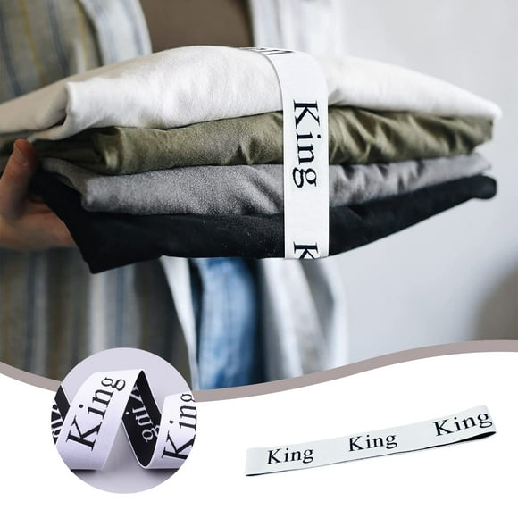 Refresh Bed Sheet Organizer Bands, Closet Organization Sheet Straps,Elastic Bed Sheet Storage Sheet Keepers, Linen Labels Bedding Bands