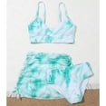 thumbnail image 7 of Avrntaa 3 Piece Swimsuit Sets for Girls Toddler Kids - Tie Dye Crop Tank Tops with Wrap Skirt and Bottom 4-11Years, 7 of 7