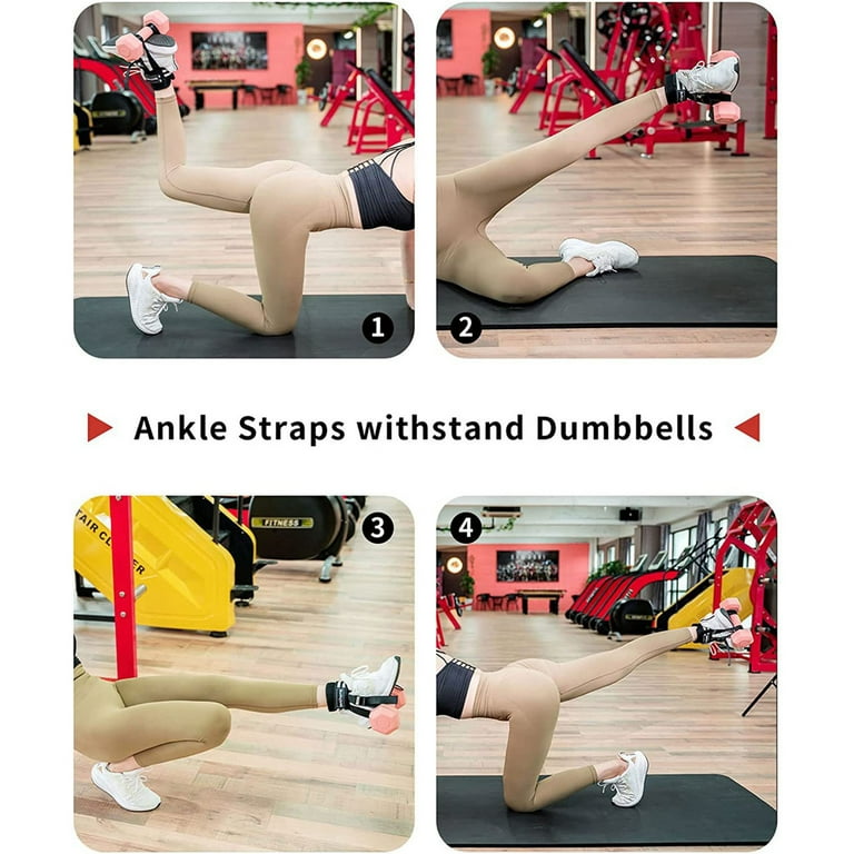 Wliqien 1Pc Dumbbell Foot Attachment Ankle Strap Adjustable Wear Resistant Dumbbell Attachment Ankle Weights Fitness Equipment