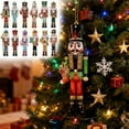 thumbnail image 2 of 12 Pieces 2D Christmas Nutcracker Wooden Ornaments Wood Hanging Decoration Set for Christmas Tree Hanging Wood Crafts Holiday Decor Xmas Party Supplies, 2 of 8