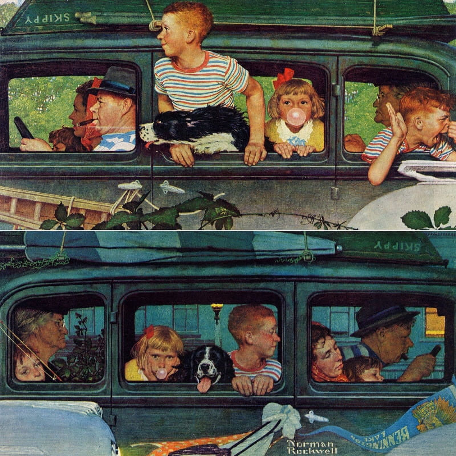Marmont Hill "Coming and Going" by Norman Rockwell Painting Print on Canvas