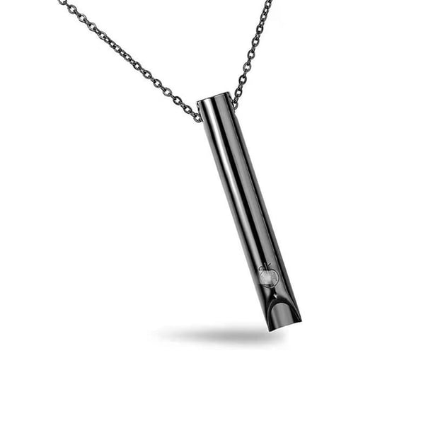 Collar de descompresión de acero inoxidable con colgante de meditación y atención plena, estilo europeo y americano, collar de respiración