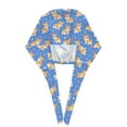 thumbnail image 3 of Kdxio Kawaii Corgi Pattern Turban Hat for Women Men Comfortable Adjustable Cleaning Working Cap with Sweatband, 3 of 8