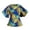 CL3, variant on Women Kente Ankara Print Blouse African Loose Tunic Tops Shirt Flare Sleeve