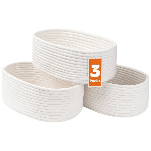 Godance 3 Packs Storage Baskets for Shelves, 13"x8"x5" Closet Organization Storage Bins, Storage Bins for Nursery, Bathroom, Closet, Cube Shelf, Decorative, Gift Basket