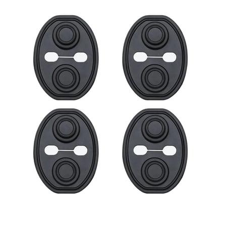 Fzsteel 4pc Car Door Lock Silicone Protective Guard with Shock Absorption Cushion Secure Fit Automotive Exterior Accessory for Vehicle Lock Protection and Vibration Reduction