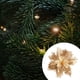 thumbnail image 5 of Injueey Decoración de flores artificiales de Navidad con purpurina, adorno de árbol de Navidad brillante, decoración de fiesta de año Kits de decoración para fiestas Oro, 5 of 6