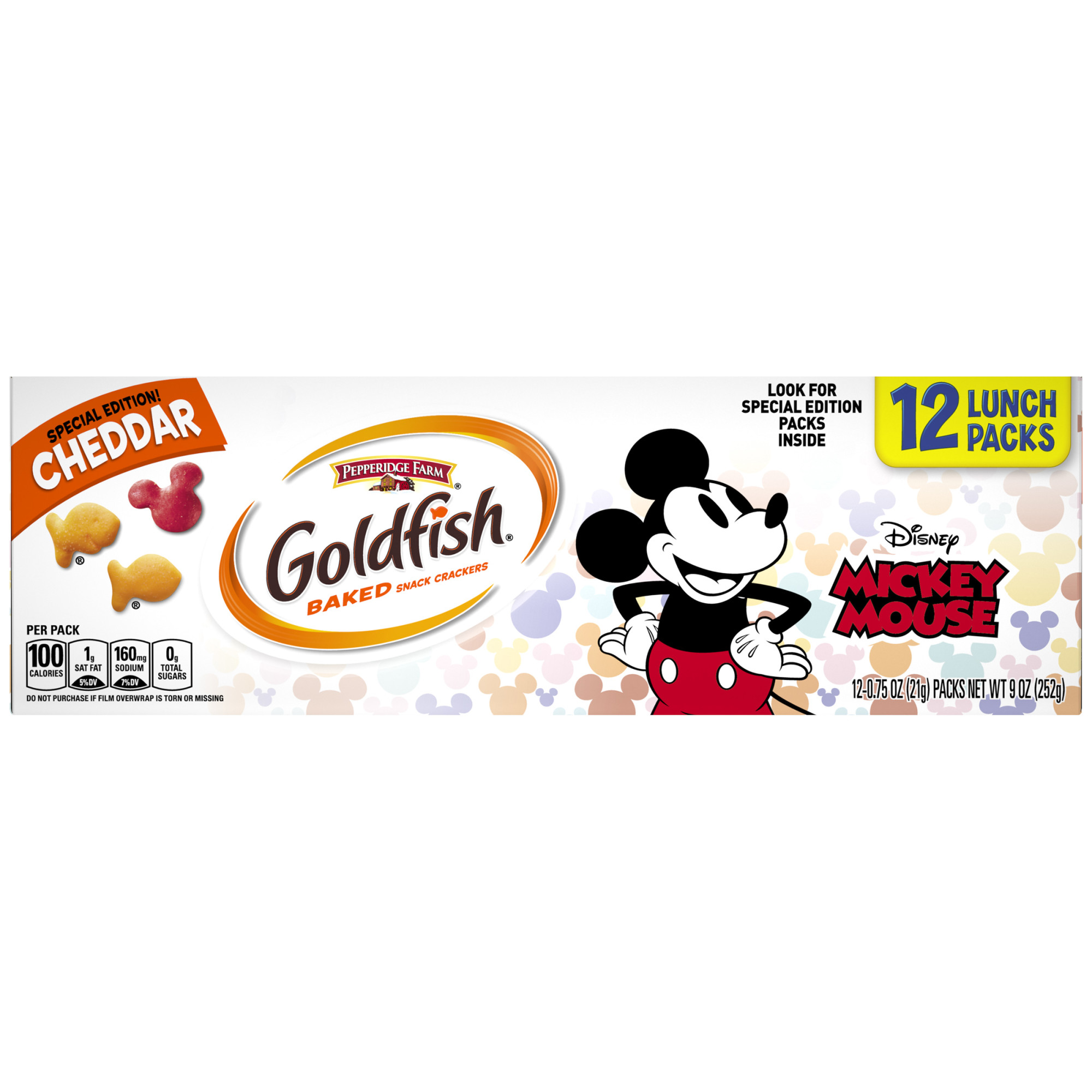 Goldfish Special Edition Disney Mickey Mouse Cheddar Crackers, 12ct