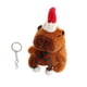 thumbnail image 2 of Llavero de peluche de capibara, animales de peluche de capibara, regalo de Navidad, capibara de Navidad bufanda verde redonda, 2 of 9