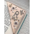 thumbnail image 3 of Personalized Hand Embroidered Corner Bookmark,cute Flower Letter Embroidery Bookmarks,felt Triangle Page Corner Handmade Bookmark,unique Gift For MenSpring, 3 of 5