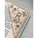 thumbnail image 3 of Personalized Hand Embroidered Corner Bookmark,cute Flower Letter Embroidery Bookmarks,felt Triangle Page Corner Handmade Bookmark,unique Gift For MenFall, 3 of 5