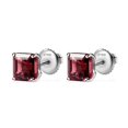 thumbnail image 4 of Rhapsody Asscher Cut AAAA Rubellite 2.40 ctw Solitaire Stud Earrings in 950 Platinum Gifts, 4 of 5
