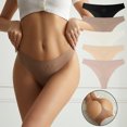 thumbnail image 3 of Ropa interior hueca de seda de hielo sin dejar rastro con forma de corazón para mujer, tanga deportiva sexy de cintura baja, pantalones cortos de una pieza para mujer, corazón de melocotón, 3 of 4
