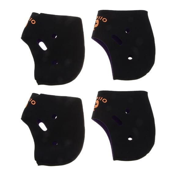 BESTONZON 4pcs Plantar Fasciitis Therapy Wrap Heel Foot Pain Arch Support Ankle Brace Heel Protector Insole Orthotic(Black)