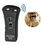 Fznkrag Ultrasonic Dog Training Repeller with Flashlight, Black