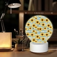 thumbnail image 6 of Salouo Blue White Striped Sunflower A for Round Acrylic Night Light - Acrylic Sheets with LED Light Lamp Base - Decorative Night Lamp for Restaurant Bar Cafe Shop Room Decoration, 6 of 9