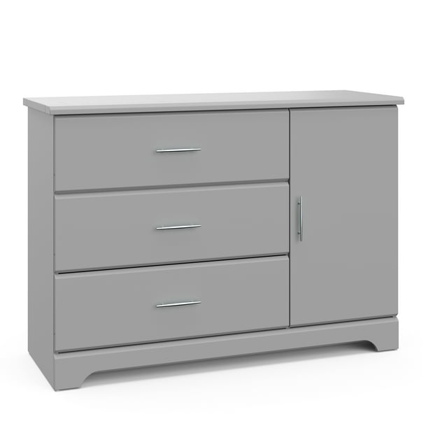 Storkcraft Brookside 3 Drawer Combo Dresser Pebble Gray - Walmart.com