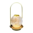 thumbnail image 2 of balikha Lantern Lamp ,Night Lamp ,Portable Metal Dimmable 3 Colors Bedside Lamp Touch Lamp for Restaurant Indoor Outdoor Bar Desk Spherical, 2 of 9
