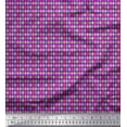 thumbnail image 1 of Soimoi Purple Silk Fabric Diamond Geometric Print Fabric by Yard 42 Inch Wide, 1 of 5