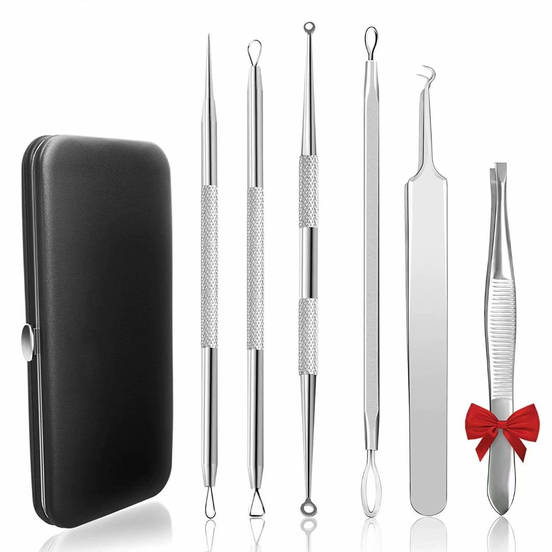 Set of 6 blackhead remover Bonus Incl. Stainless Steel Comedone