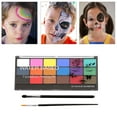 thumbnail image 1 of Face Paint Kit 18 Color Washable Water Based Body Painting With 2 Brushes Safe &, 1 of 8