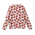 thumbnail image 5 of LWavelet Men's Blush & Burgundy Heart Sweater - Soft Tone Design, Great for Valentine's Day Outings & Understated Romantic Style White XL, 5 of 5